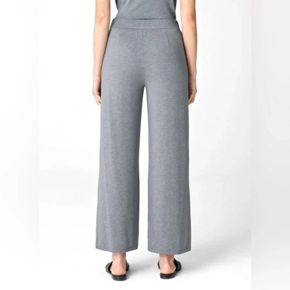 Eileen Fisher
Melange Knit Jersey Straight Leg High Side Slit Hem Pull-On Pants - Picture 3 of 6